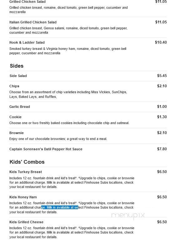 Firehouse Subs - Iowa City, IA menu_pic