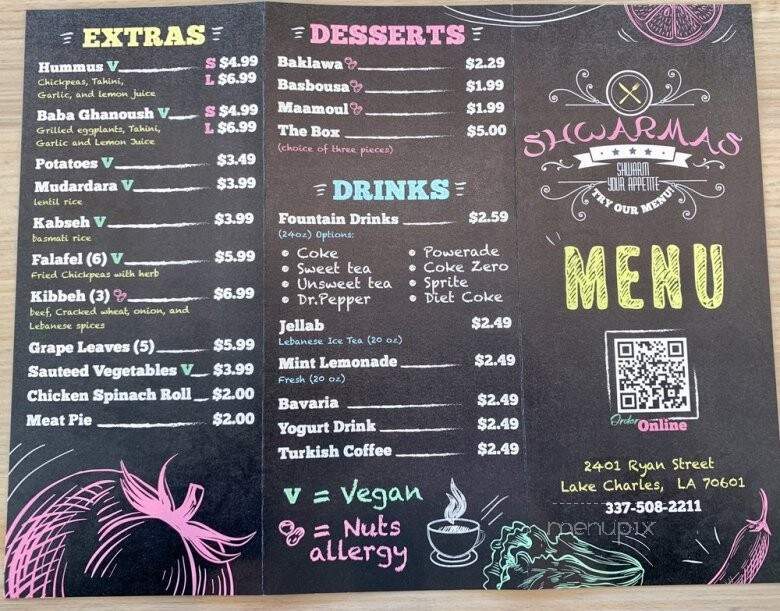 Shwarmas - Lake Charles, LA menu_pic