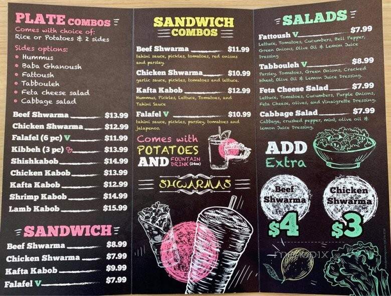 Shwarmas - Lake Charles, LA menu_pic