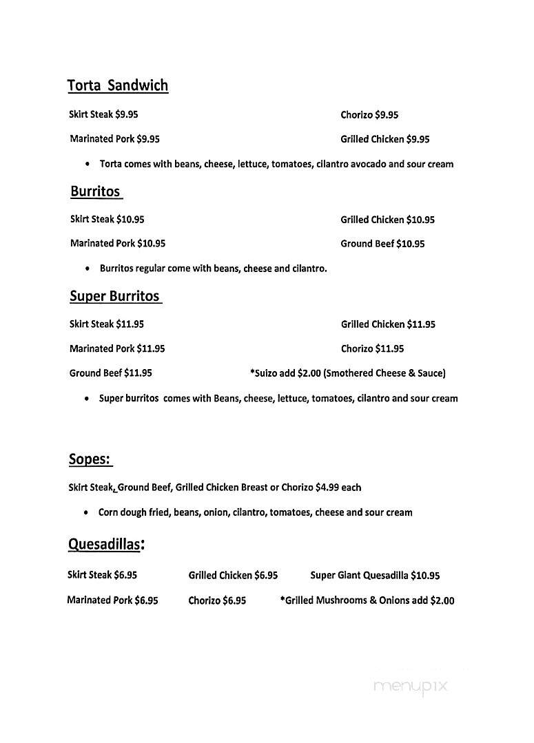 La Hacienda Cantina - Paxton, IL menu_pic
