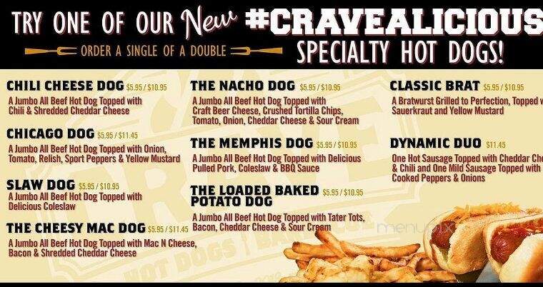 Crave Hot Dogs & BBQ - Concord, NC menu_pic