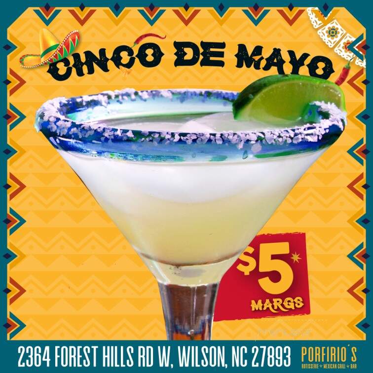 Porfirios Mexican Grill - Wilson, NC menu_pic
