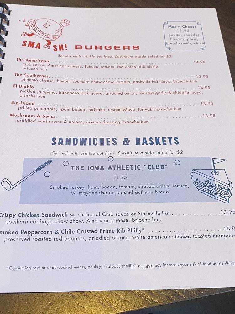 Iowa Athletic Club - Coralville, IA menu_pic