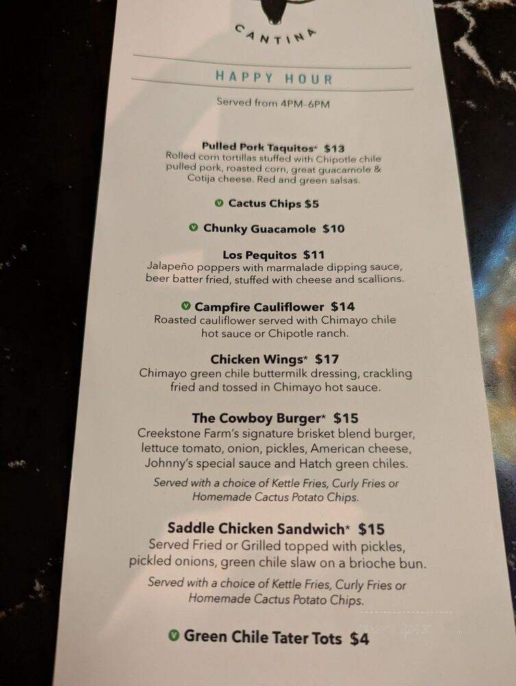 Cowboy Cantina - Palm Desert, CA menu_pic