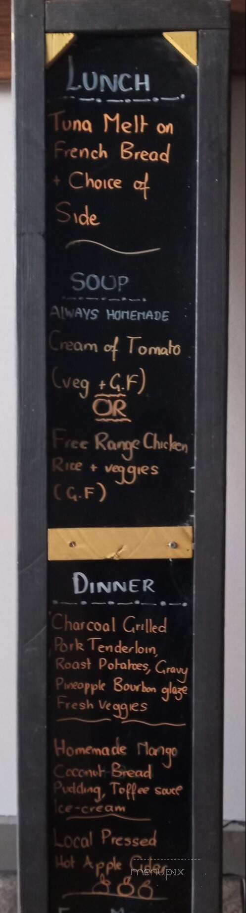 Real Food Cafe - Creston, BC menu_pic