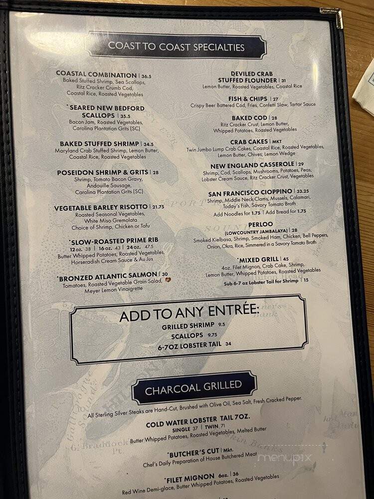 Poseidon Coastal Cuisine & Rooftop Bar - Hilton Head Island, SC menu_pic