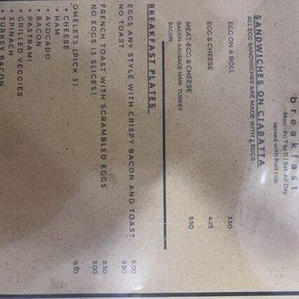 Bread & Chocolate - Hamden, CT menu_pic