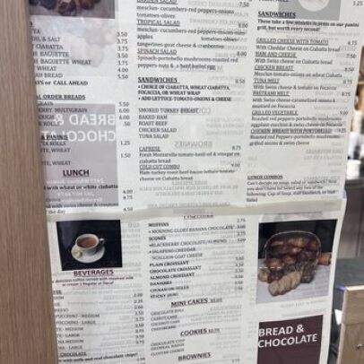 Bread & Chocolate - Hamden, CT menu_pic