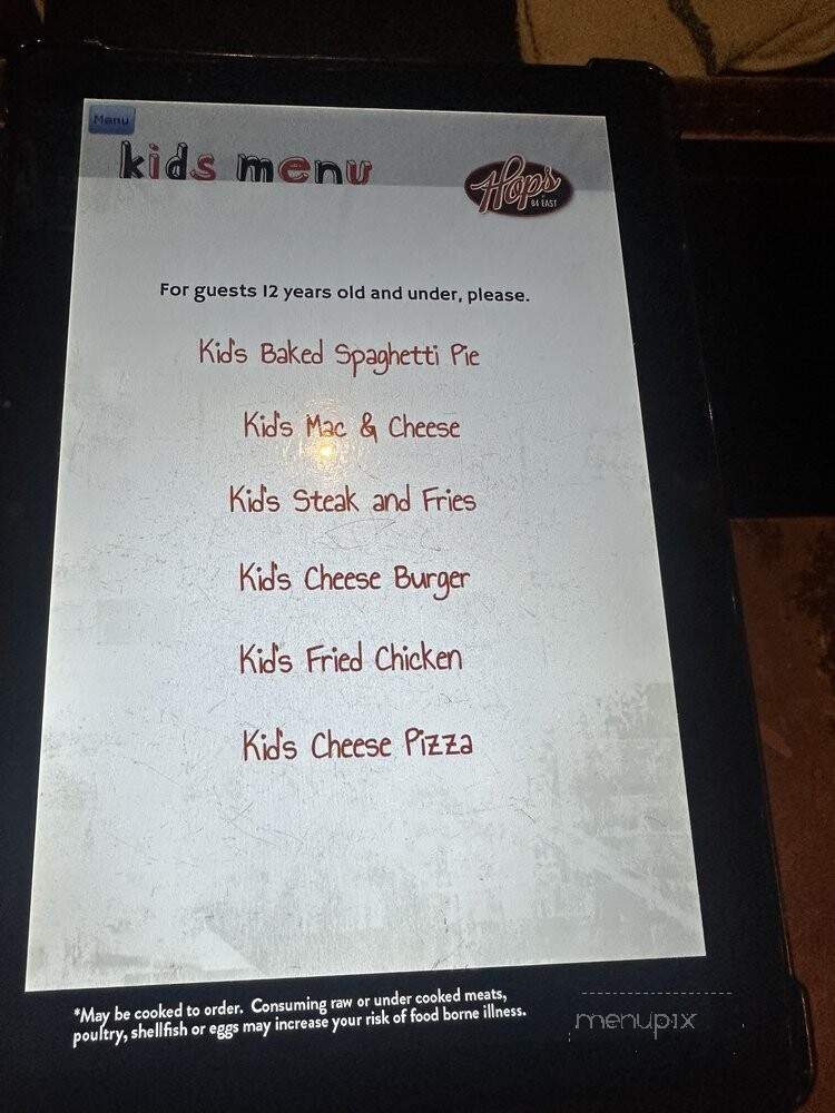 Hops at 84 East - Holland, MI menu_pic