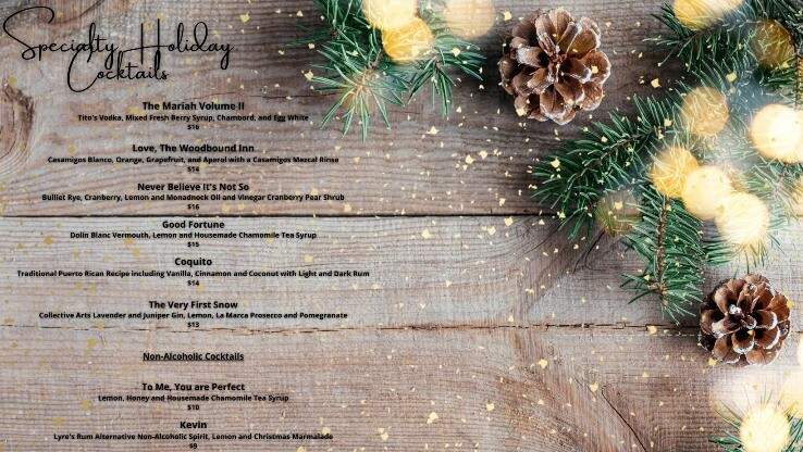 Woodbound Inn - Rindge, NH menu_pic