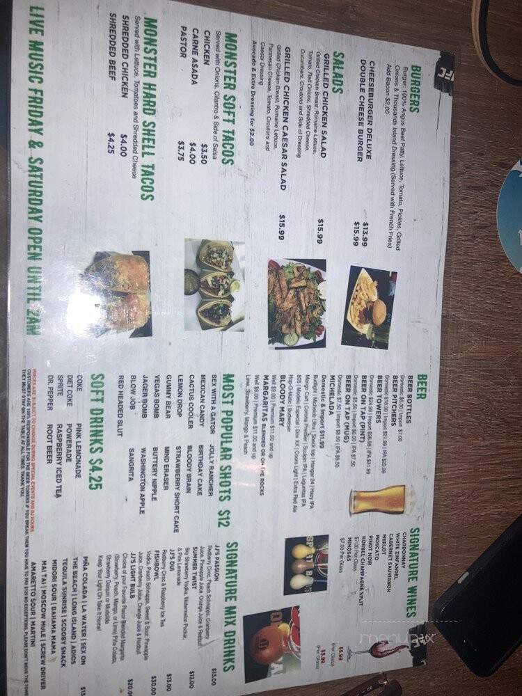 JJ's Sports Bar - Highland, CA menu_pic