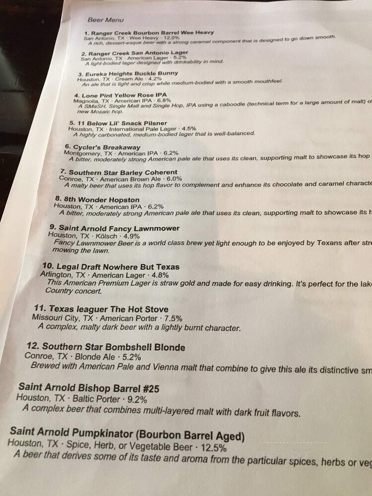The Refuge Steakhouse & Bourbon Bar - The Woodlands, TX menu_pic
