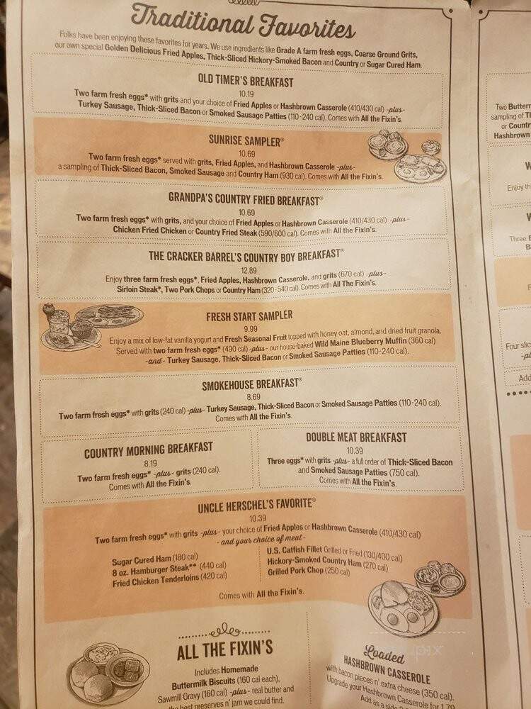 Cracker Barrel - Rialto, CA menu_pic