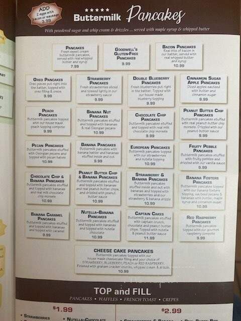 Golden Bear Pancake & Crepery Restaurants - Lansing, IL menu_pic