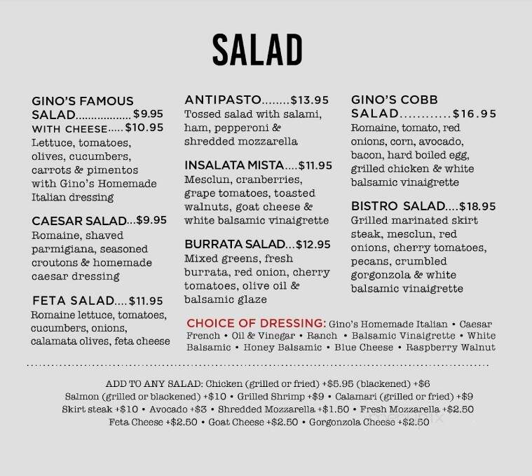 Gino's Parlor - Sandy Hook, CT menu_pic