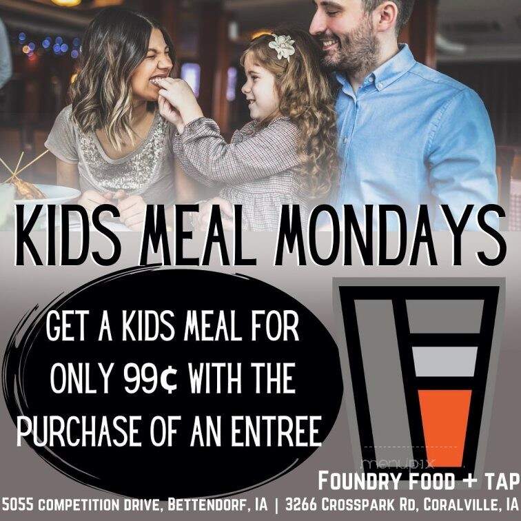 Foundry Food & Tap - Coralville, IA menu_pic