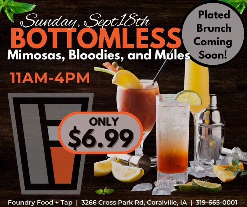Foundry Food & Tap - Coralville, IA menu_pic