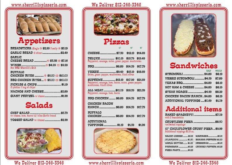 Sherrilli's Pizzeria - Sellersburg, IN menu_pic