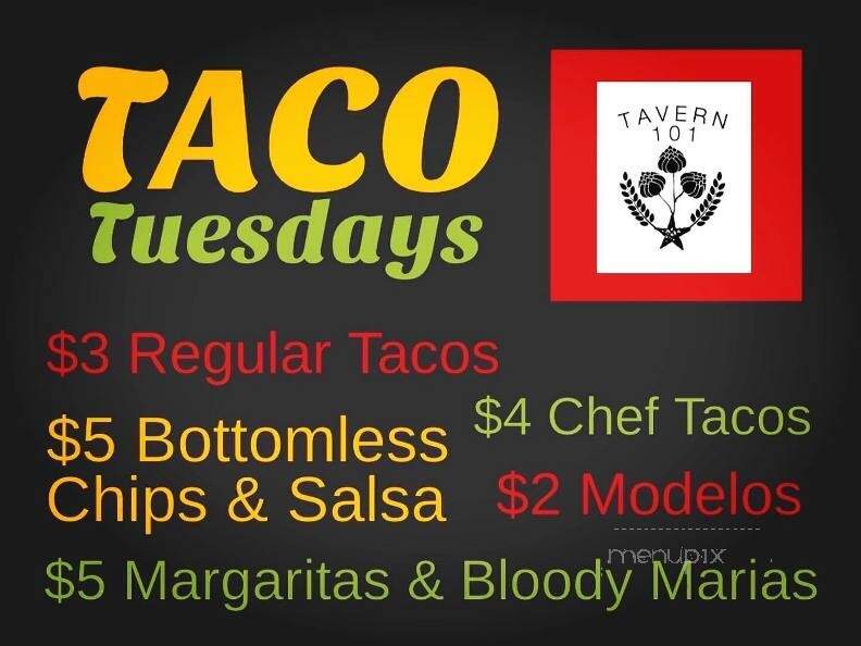 Tavern 101 Restaurant - Bay City, MI menu_pic