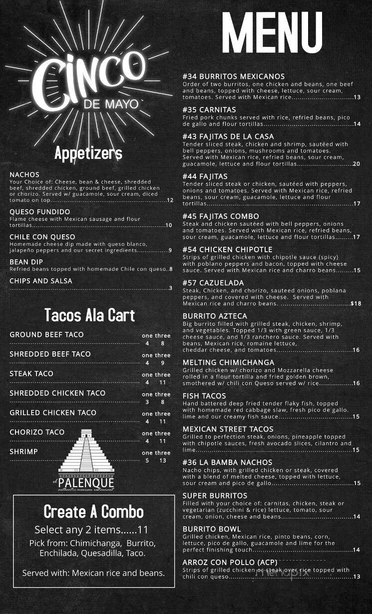 El Palenque - Eastlake, OH menu_pic