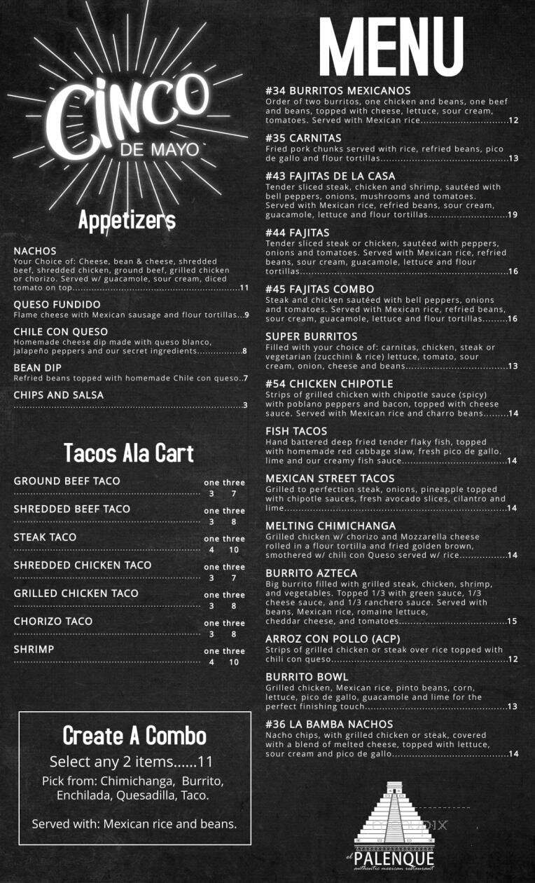 El Palenque - Eastlake, OH menu_pic