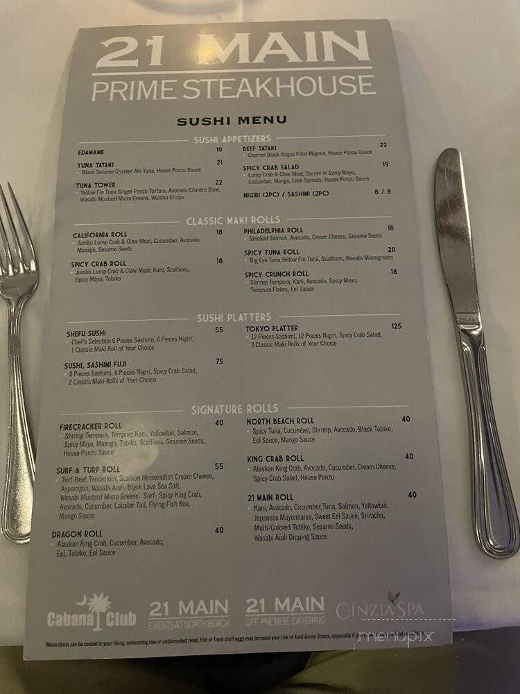 21 Main at North Beach - Myrtle Beach, SC menu_pic