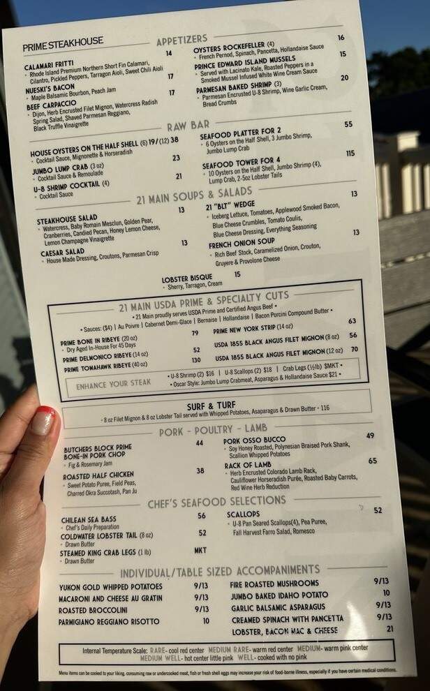 21 Main at North Beach - Myrtle Beach, SC menu_pic