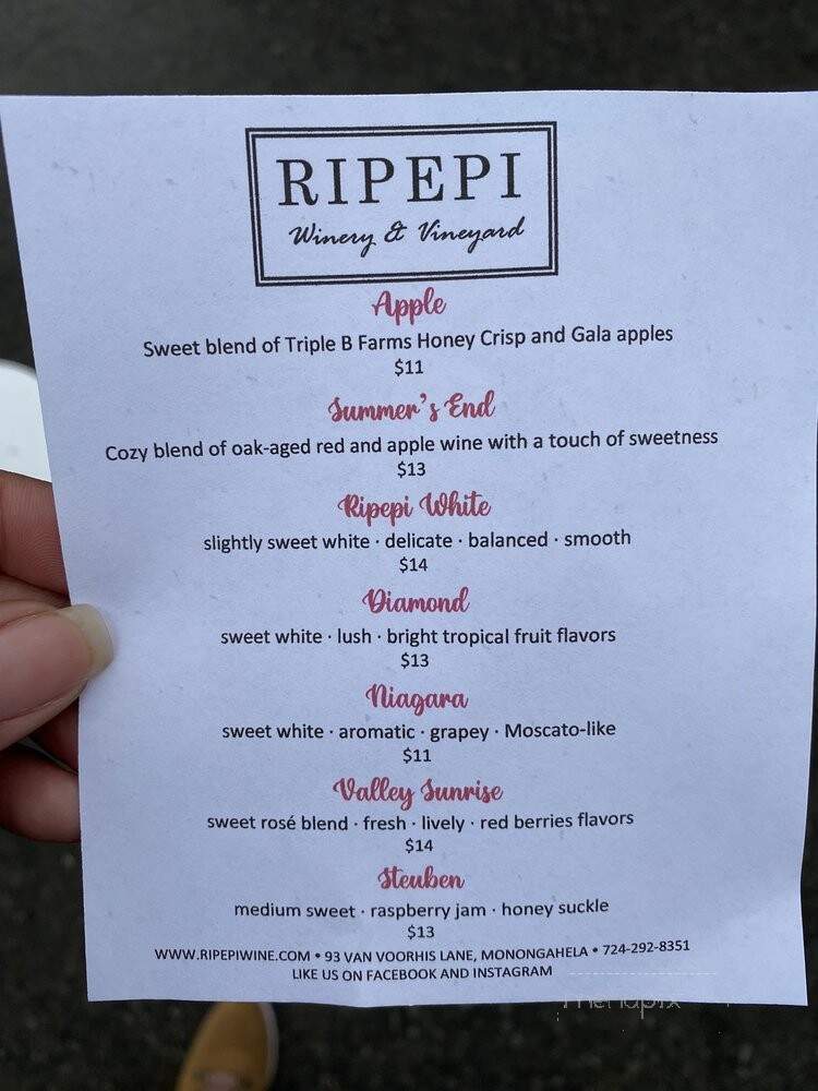 Triple B Farms - Monongahela, PA menu_pic