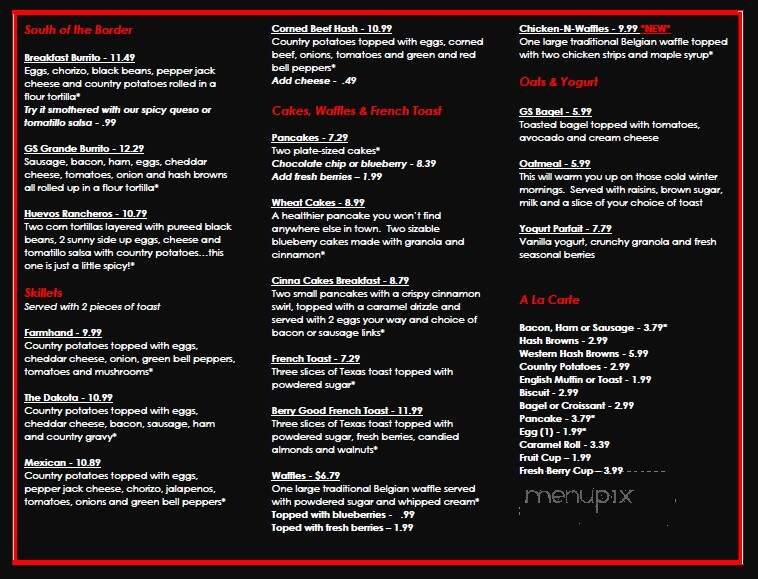 Gramma Sharon's Family Restaurant - Williston, ND menu_pic