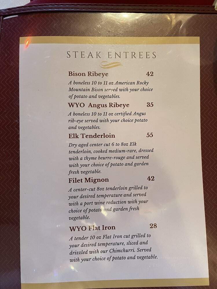 Virginian Restaurant - Buffalo, WY menu_pic