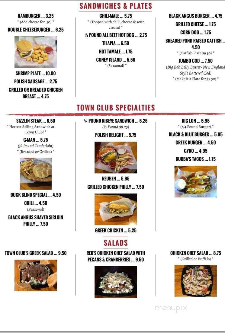 Town Club - Alton, IL menu_pic