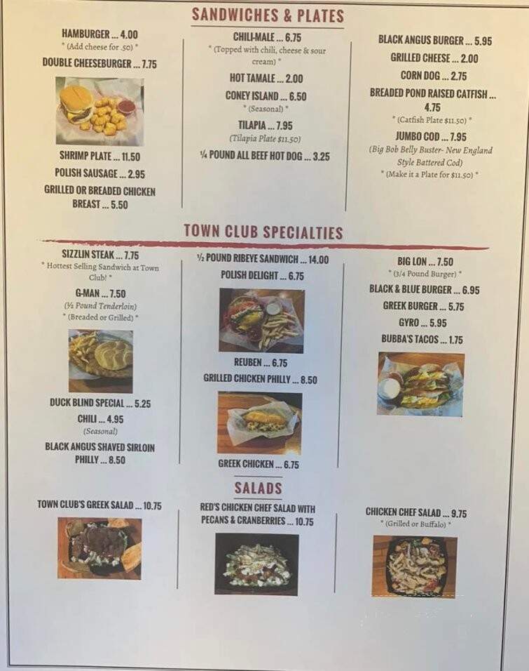 Town Club - Alton, IL menu_pic