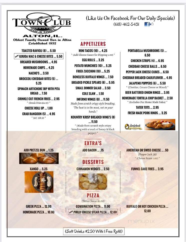 Town Club - Alton, IL menu_pic