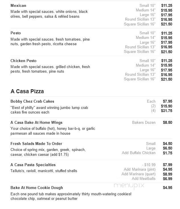 Mom's Bake At Home Pizza - Newtown Square, PA menu_pic