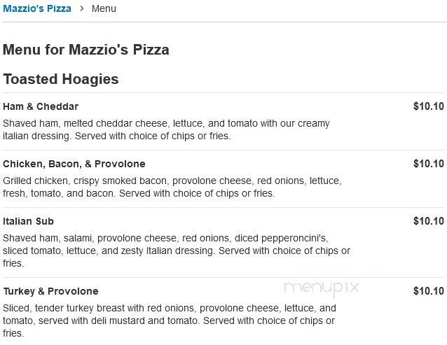 Mazzio's Pizza - Kilgore, TX menu_pic