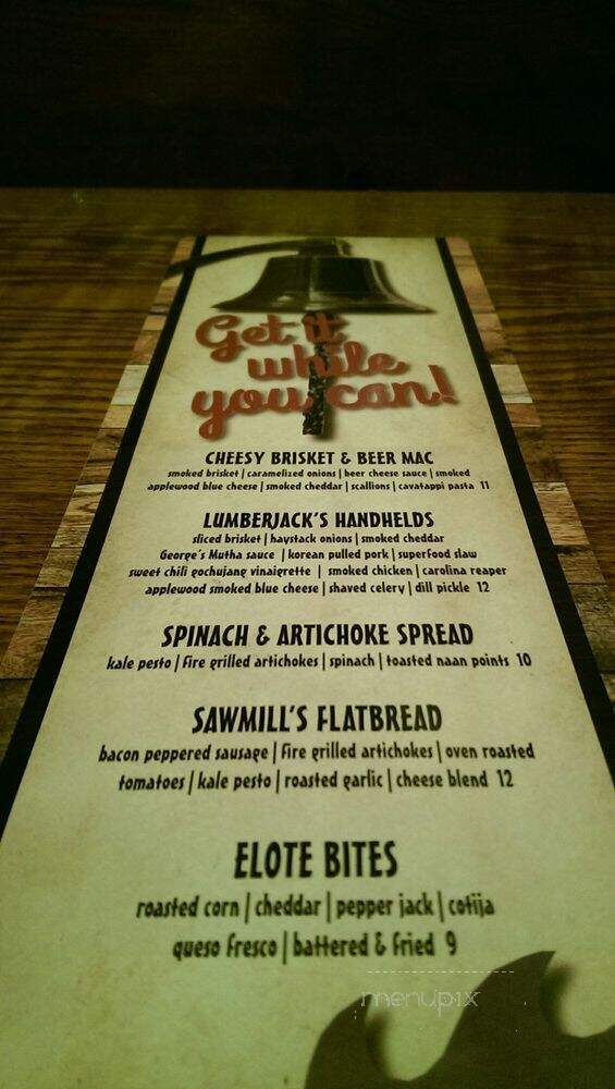 Sawmill Inn - Richfield, WI menu_pic