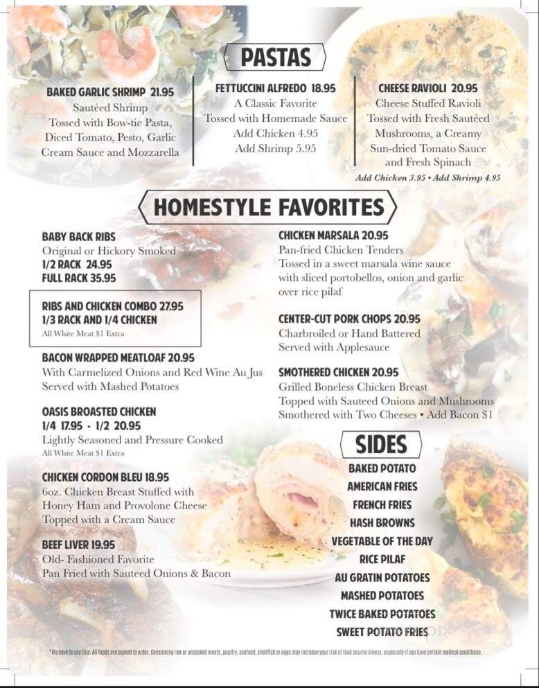 Sparta Club Oasis - Sparta, WI menu_pic