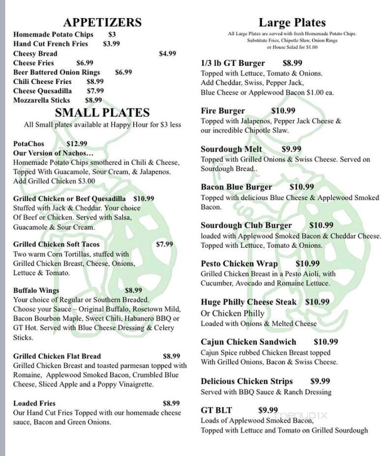 Glass Turtle - Roseville, CA menu_pic