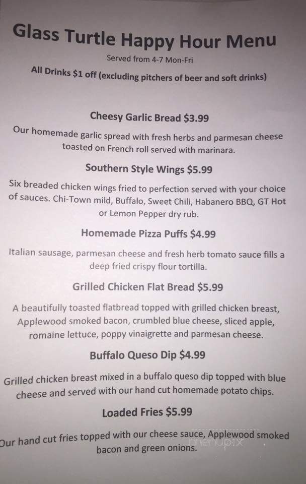 Glass Turtle - Roseville, CA menu_pic