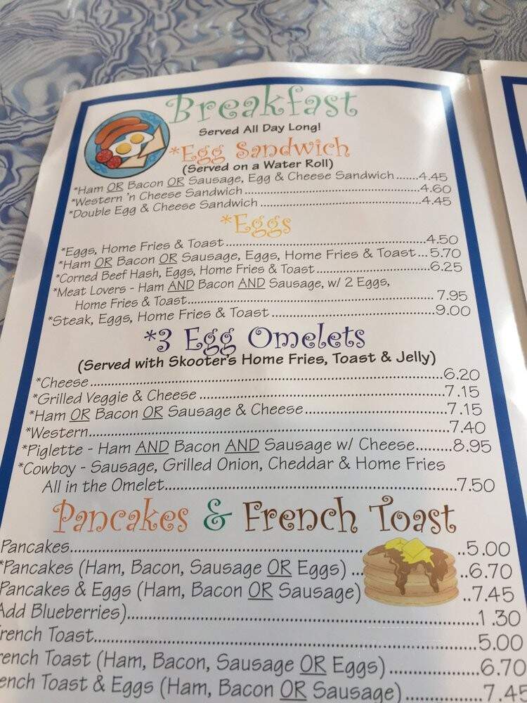 Skooters Restaurant - Windsor Locks, CT menu_pic