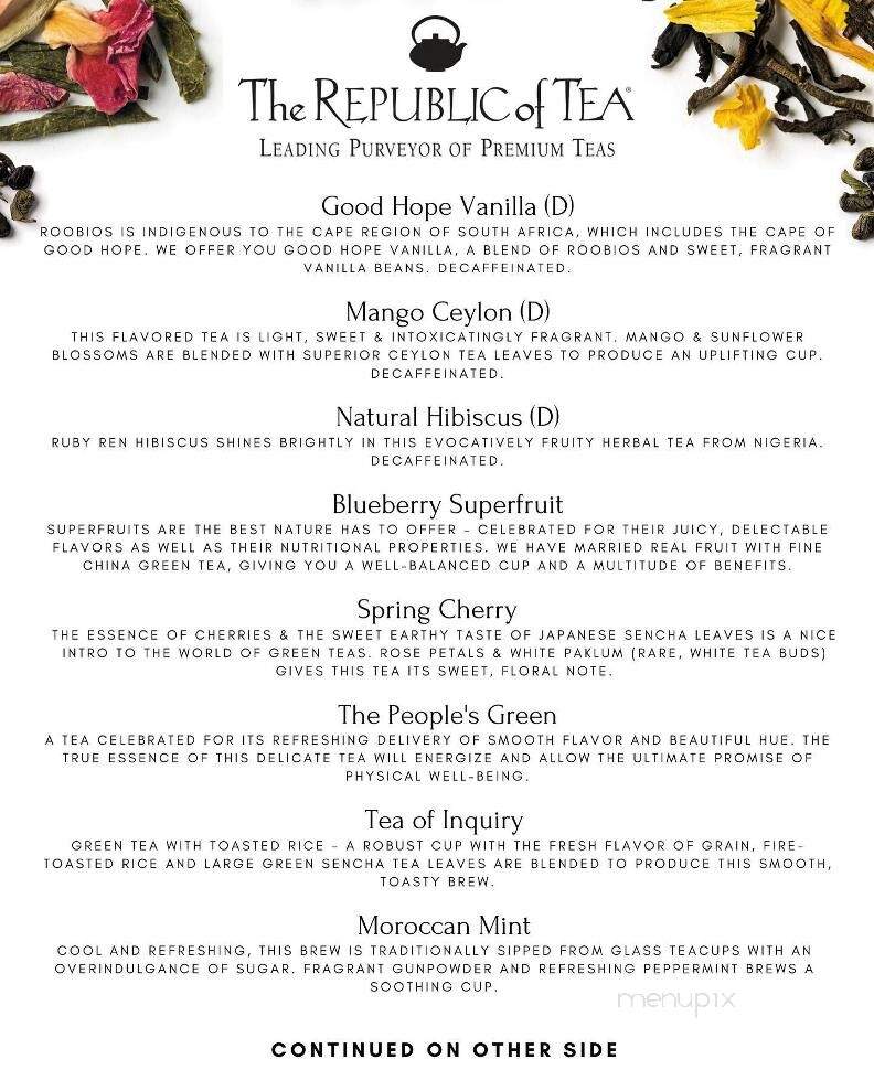 The Percantile and Creamery - Concord, NC menu_pic