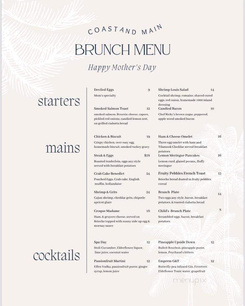 Coast & Main Seafood and Chophouse - Monroeville, PA menu_pic