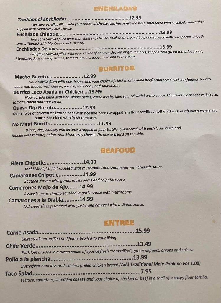 Casa Azteca Mexican Restaurant - Fort Pierce, FL menu_pic