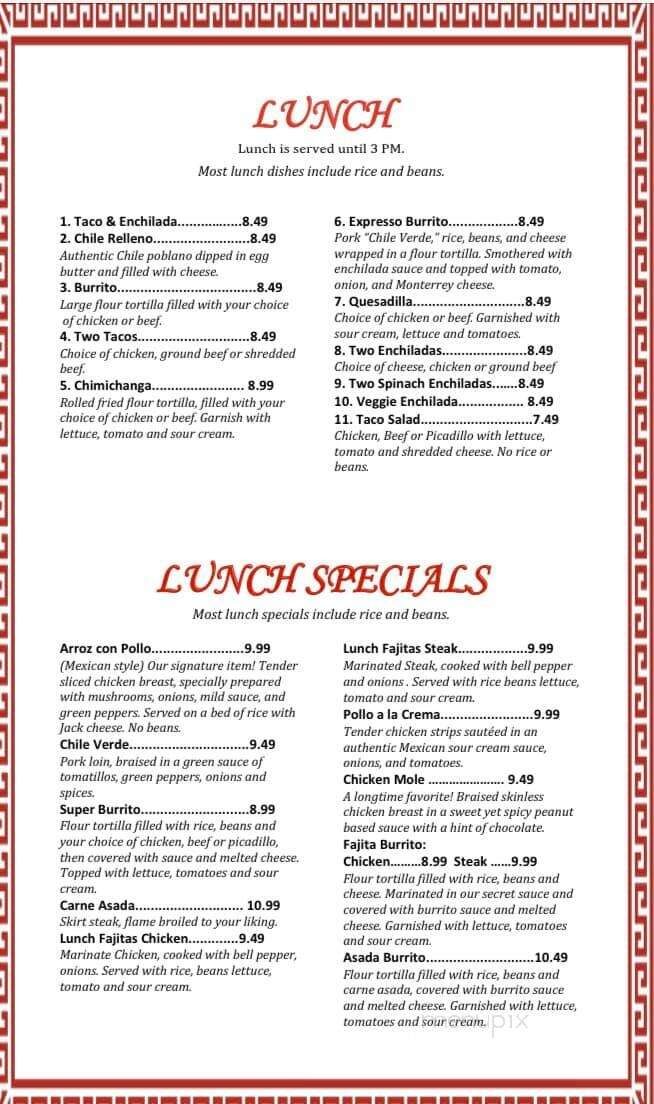 Casa Azteca Mexican Restaurant - Fort Pierce, FL menu_pic
