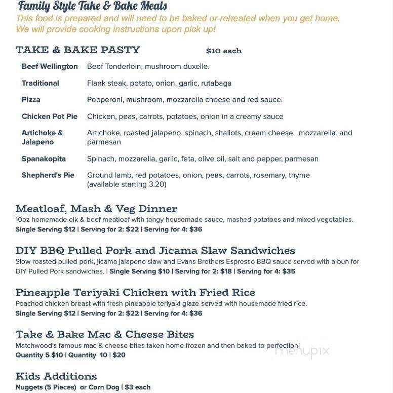 Matchwood Brewing - Sandpoint, ID menu_pic