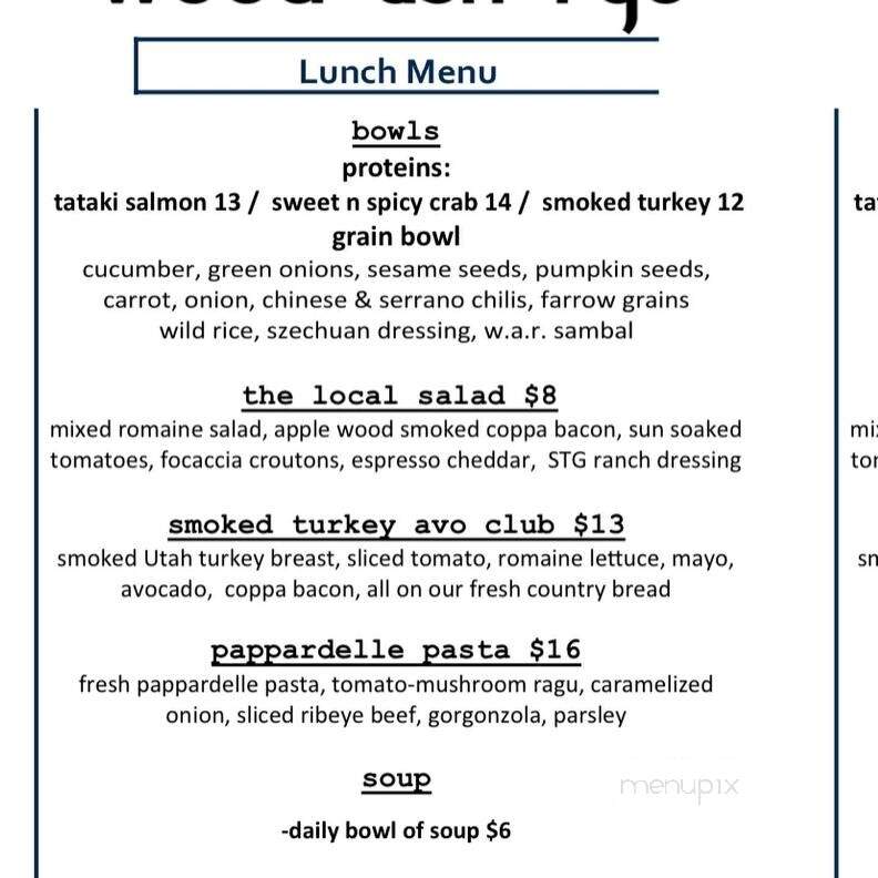 Wood Ash Rye - St. George, UT menu_pic