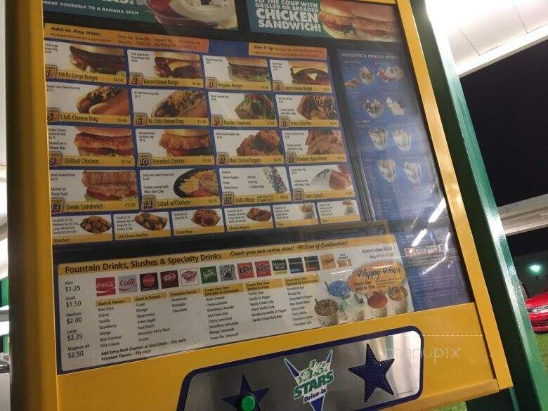Stars Drive In - Amarillo, TX menu_pic
