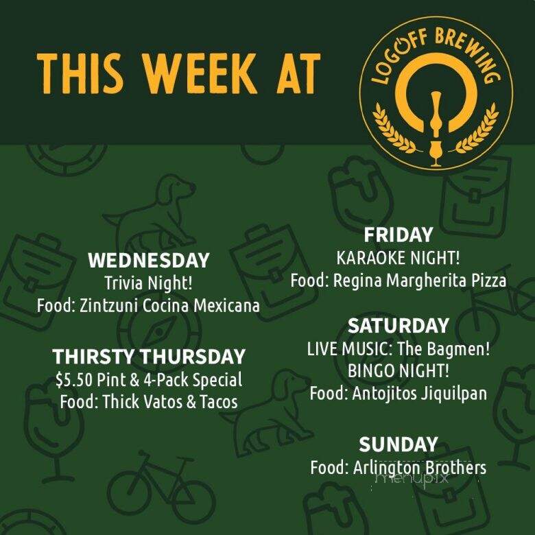 LogOff Brewing - Rancho Cordova, CA menu_pic