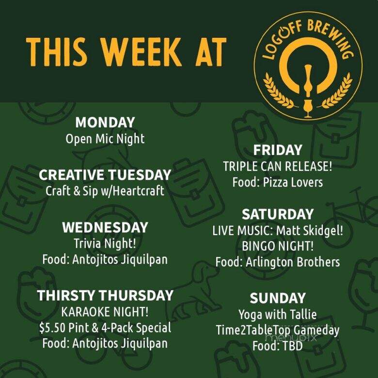 LogOff Brewing - Rancho Cordova, CA menu_pic
