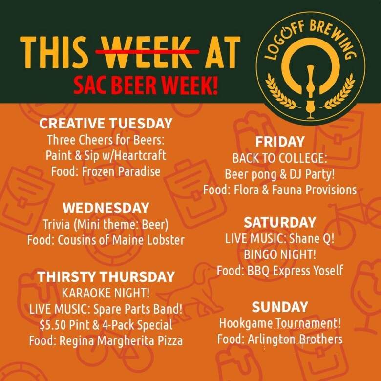LogOff Brewing - Rancho Cordova, CA menu_pic
